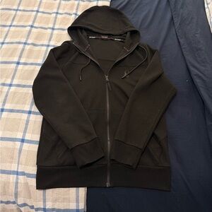 Men's Black Zip-Up Hoodie Jacket
